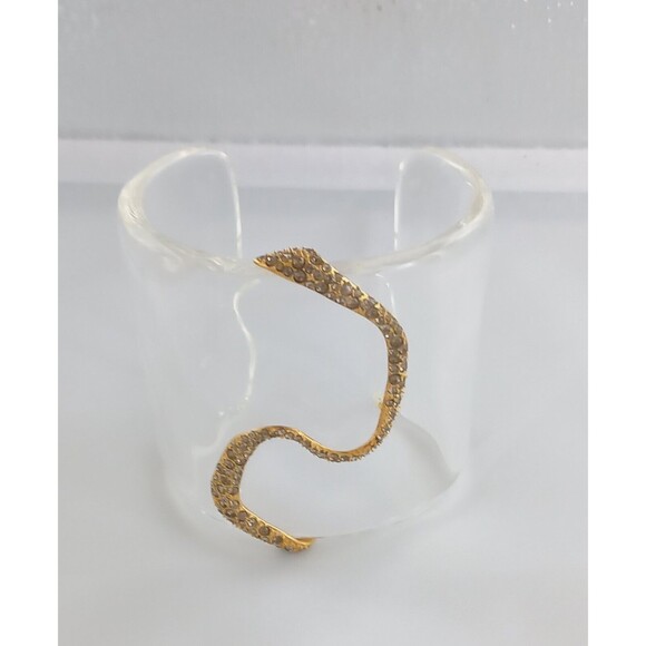 Alexis Bittar Spring/Summer 2013 Lucite Bracelet w/Golden Snake Statemen… - Picture 14 of 16